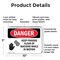 Signmission Keep Fingers Clear Of Machine Motion Danger Sign, Plastic, 10in W x 7in L, 2PK OS-2PACK-DS-P-710-L-1386 - alternate 5